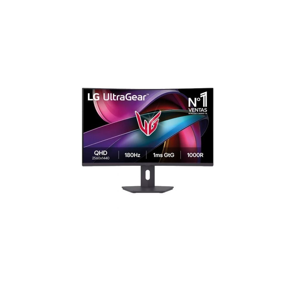 Monitor Gaming Curvo LG UltraGear 32G600A-B 31.5'/ QHD/ 1ms/ 180Hz/ VA/ Regulable en altura/ Negro | Monitores