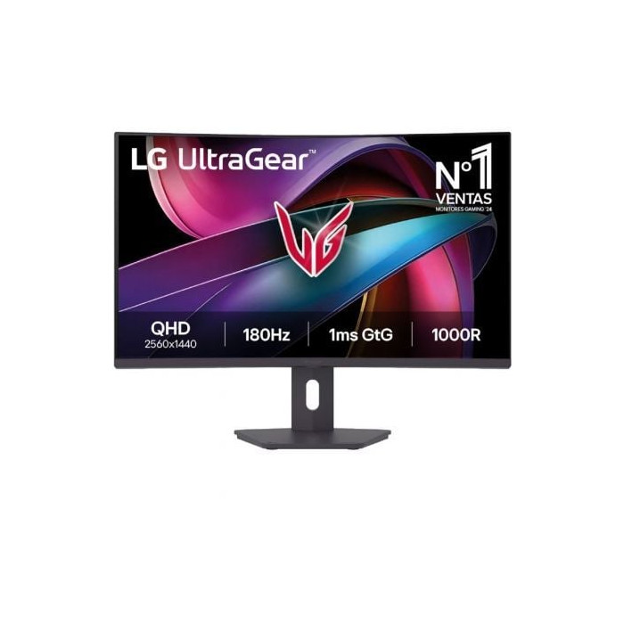 Monitor Gaming Curvo LG UltraGear 32G600A-B 31.5'/ QHD/ 1ms/ 180Hz/ VA/ Regulable en altura/ Negro | Monitores