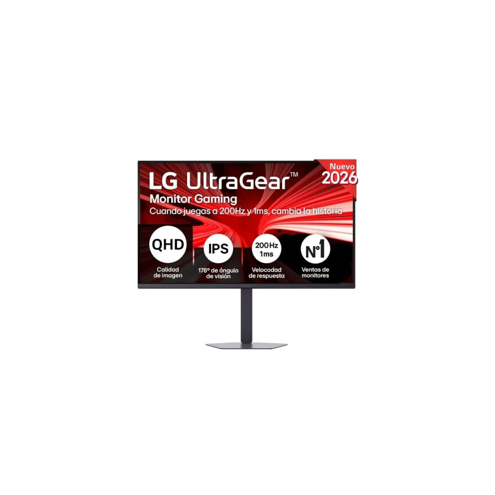 Monitor Gaming LG UltraGear 32G620B-B 31.5'/ QHD/ 1ms/ 200Hz/ IPS/ Regulable en altura/ Negro | Monitores