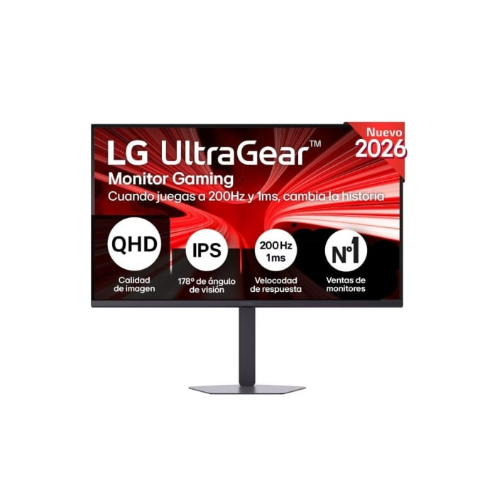 Monitor Gaming LG UltraGear 32G620B-B 31.5'/ QHD/ 1ms/ 200Hz/ IPS/ Regulable en altura/ Negro | Monitores