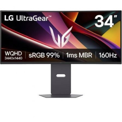 Monitor Gaming Ultrapanorámico Curvo LG UltraGear 34G600A-B 34'/ UWQHD/ Multimedia/ 5ms/ 160Hz/ VA/ Regulable en Altura/ Negro |