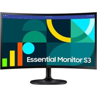 Monitor Profesional Curvo Samsung Essential Monitor S3 S36GD S24D364GAU/ 24'/ Full HD/ Negro | Monitores