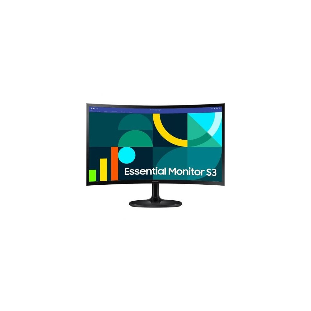 Monitor Profesional Curvo Samsung Essential Monitor S3 S36GD S24D364GAU/ 24'/ Full HD/ Negro | Monitores
