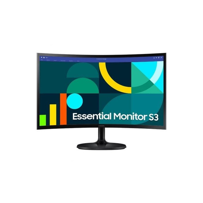 Monitor Profesional Curvo Samsung Essential Monitor S3 S36GD S24D364GAU/ 24'/ Full HD/ Negro | Monitores