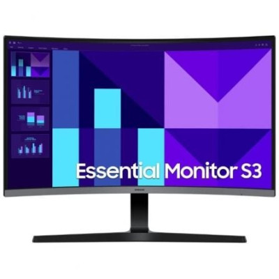 Monitor Profesional Curvo Samsung Essential S3 S39GD S27D392GAU 27'/ Full HD/ Negro y Plata | Monitores