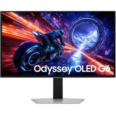 Monitor Gaming Samsung Odyssey OLED G6 G60SF S27FG602SU 27'/ QHD/ 0.03ms/ 500Hz/ QD-OLED/ Regulable en altura/ Plata | Monitores