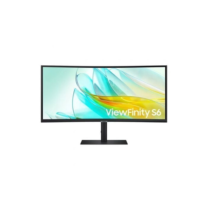 Monitor Profesional Ultrapanorámico Curvo Samsung ViewFinity S6 S34C652UAU 34'/ UWQHD/ Multimedia/ Regulable en Altura/ Negro | 
