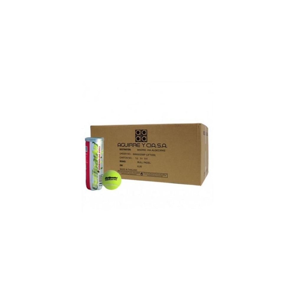 Cajón Bolas Bullpadel Premium Pro/ 24 packs de 3 unidades | Pádel