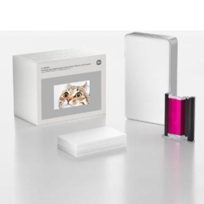 Papel Fotográfico para Sublimación Xiaomi Portable Dye-Sublimation Photo Paper Stickers/ 5 x 7.6cm/ 50 Hojas | Papel de Impresió