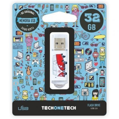 Pendrive 32GB Tech One Tech Camper VAN-VAN USB 2.0 | Memorias USB