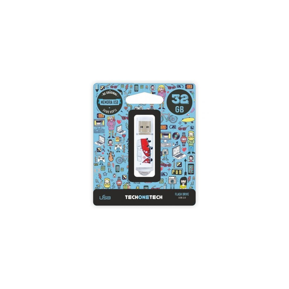 Pendrive 32GB Tech One Tech Camper VAN-VAN USB 2.0 | Memorias USB