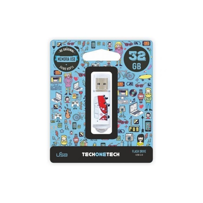 Pendrive 32GB Tech One Tech Camper VAN-VAN USB 2.0 | Memorias USB