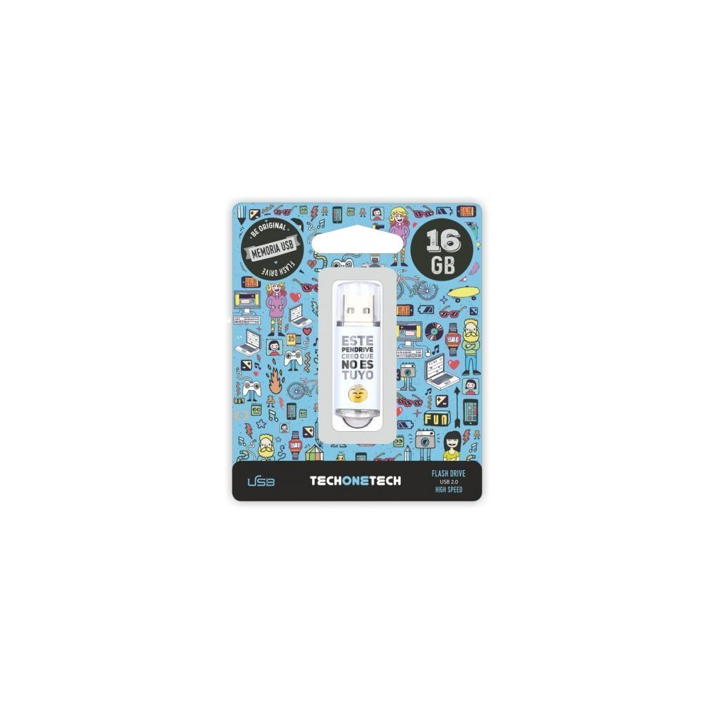 Pendrive 16GB Tech One Tech No Es Tuyo USB 2.0 | Memorias USB