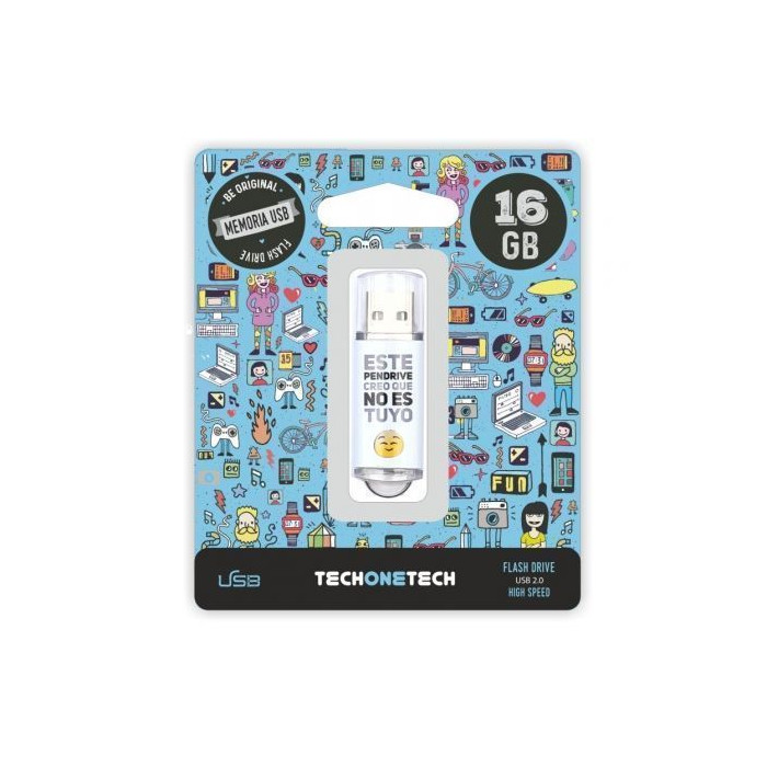 Pendrive 16GB Tech One Tech No Es Tuyo USB 2.0 | Memorias USB