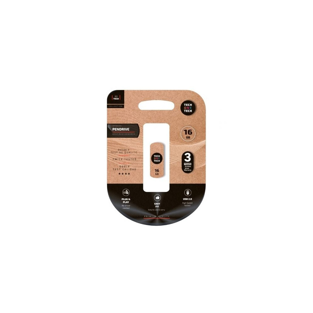 Pendrive 16GB Tech One Tech Pro Smart Clip USB 2.0 | Memorias USB
