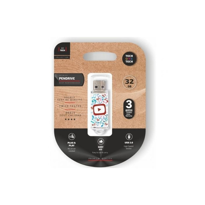 Pendrive 32GB Tech One Tech Video Dream USB 2.0 | Memorias USB