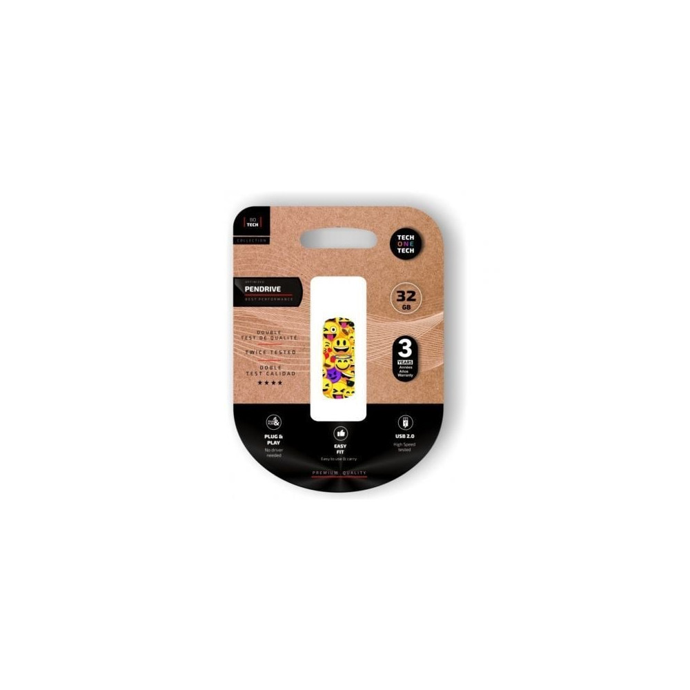 Pendrive 32GB Tech One Tech Emoji collage USB 2.0 | Memorias USB