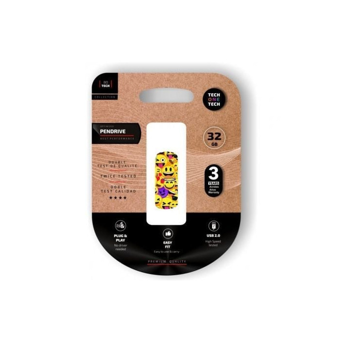 Pendrive 32GB Tech One Tech Emoji collage USB 2.0 | Memorias USB