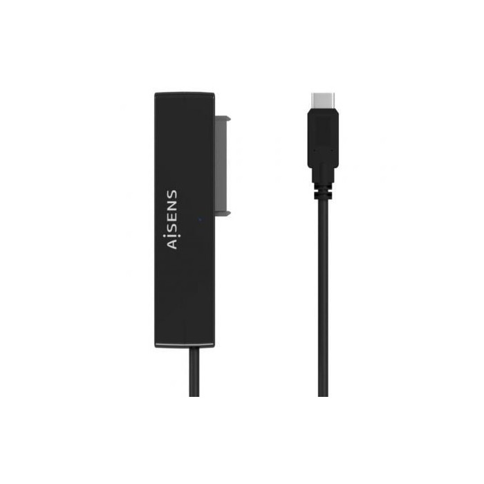 Adaptador para Discos Duros 2.5'/3.5' Aisens ASE-35C02B/ USB Tipo-C - SATA/ con Alimentador | Cajas Externas