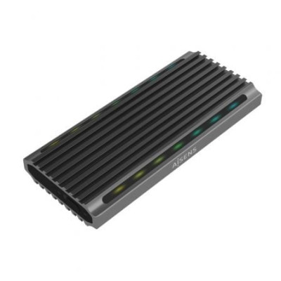 Caja Externa para Disco SSD M.2 SATA/NVMe Aisens ASM2-RGB011GR/ USB 3.2 Gen2/ Sin Tornillos | Cajas Externas