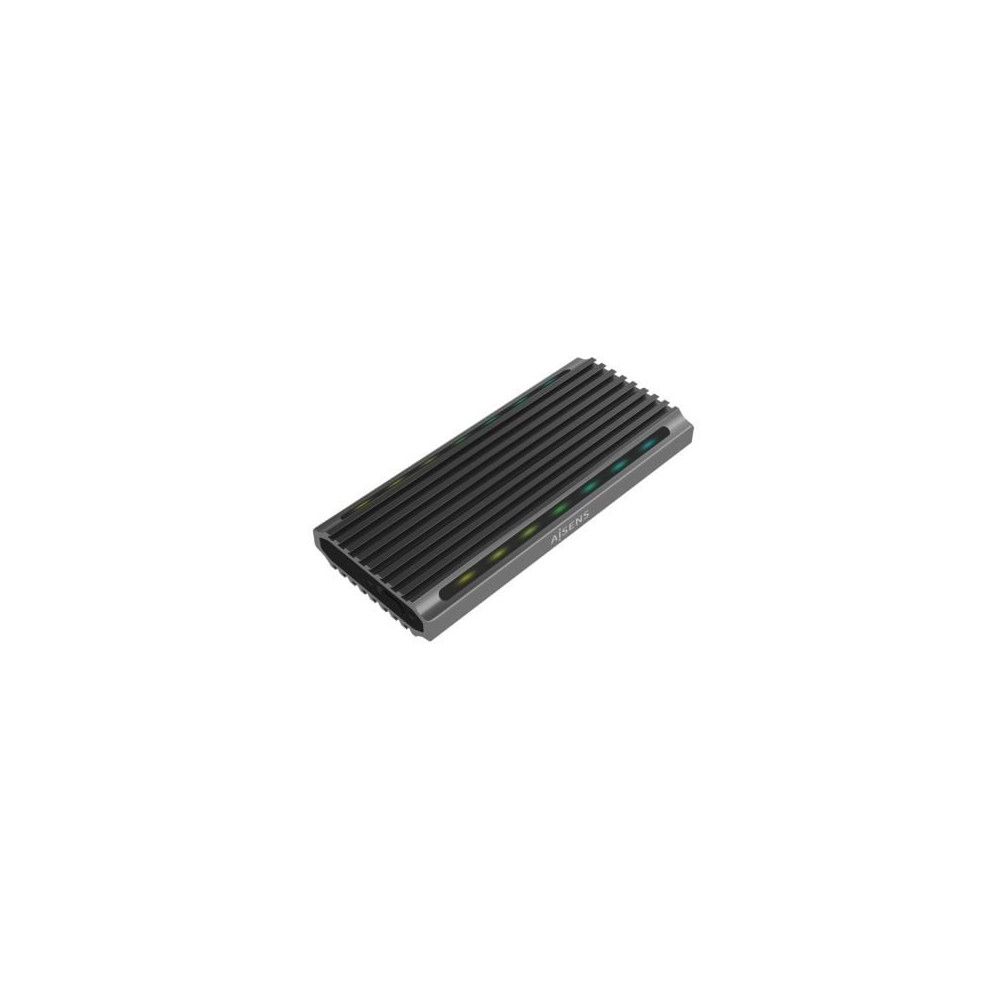 Caja Externa para Disco SSD M.2 SATA/NVMe Aisens ASM2-RGB011GR/ USB 3.2 Gen2/ Sin Tornillos | Cajas Externas
