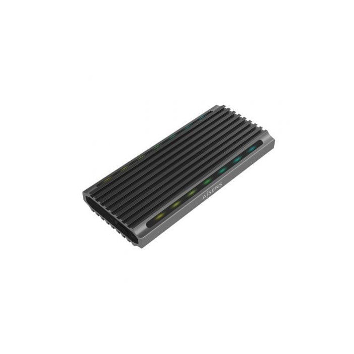 Caja Externa para Disco SSD M.2 SATA/NVMe Aisens ASM2-RGB011GR/ USB 3.2 Gen2/ Sin Tornillos | Cajas Externas