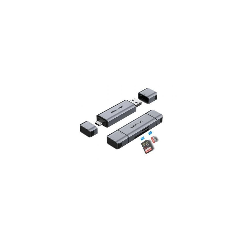 Lector de Tarjetas Externo Vention CLKB0/ USB 3.0 y USB Tipo-C | Lectores de Tarjetas