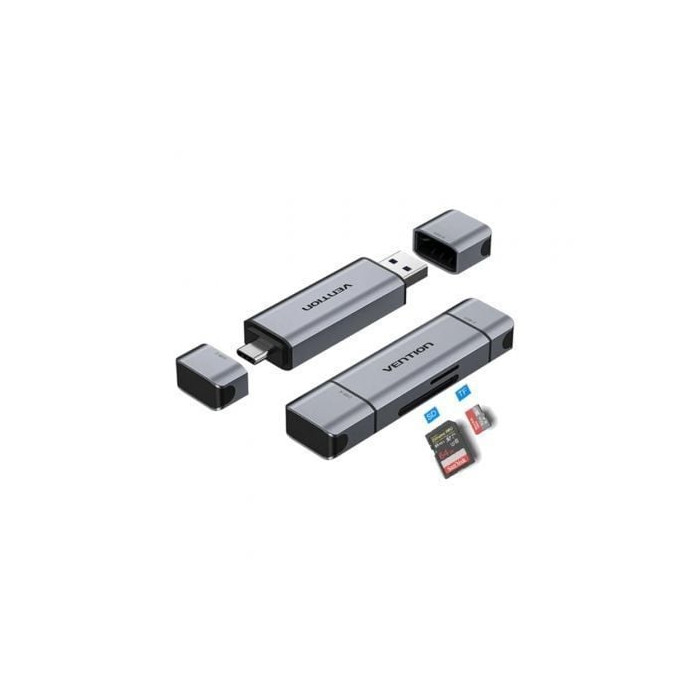 Lector de Tarjetas Externo Vention CLKB0/ USB 3.0 y USB Tipo-C | Lectores de Tarjetas