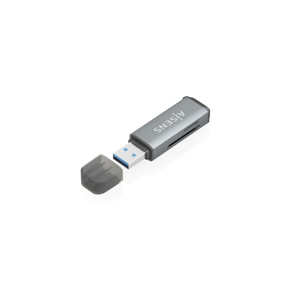 Lector de Tarjetas Externo Aisens ASCR-2A09-GR/ USB 3.1 | Lectores de Tarjetas