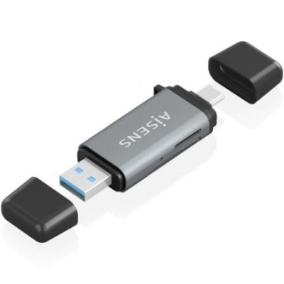 Lector de Tarjetas Externo Aisens ASCR-2AC11-GR/ USB 3.1 | Lectores de Tarjetas