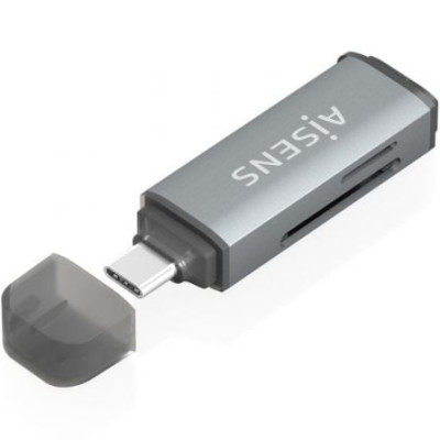 Lector de Tarjetas Externo Aisens ASCR-2C10-GR/ USB 3.1 | Lectores de Tarjetas