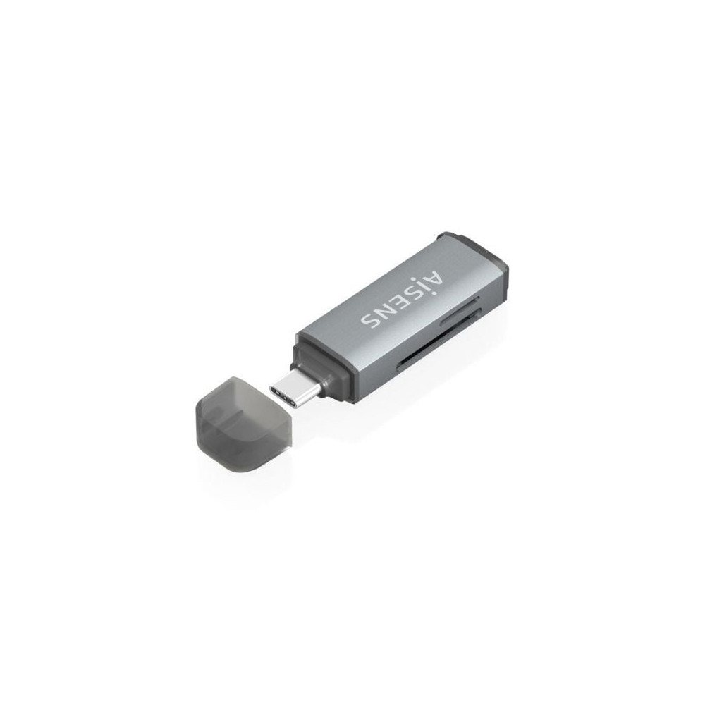 Lector de Tarjetas Externo Aisens ASCR-2C10-GR/ USB 3.1 | Lectores de Tarjetas