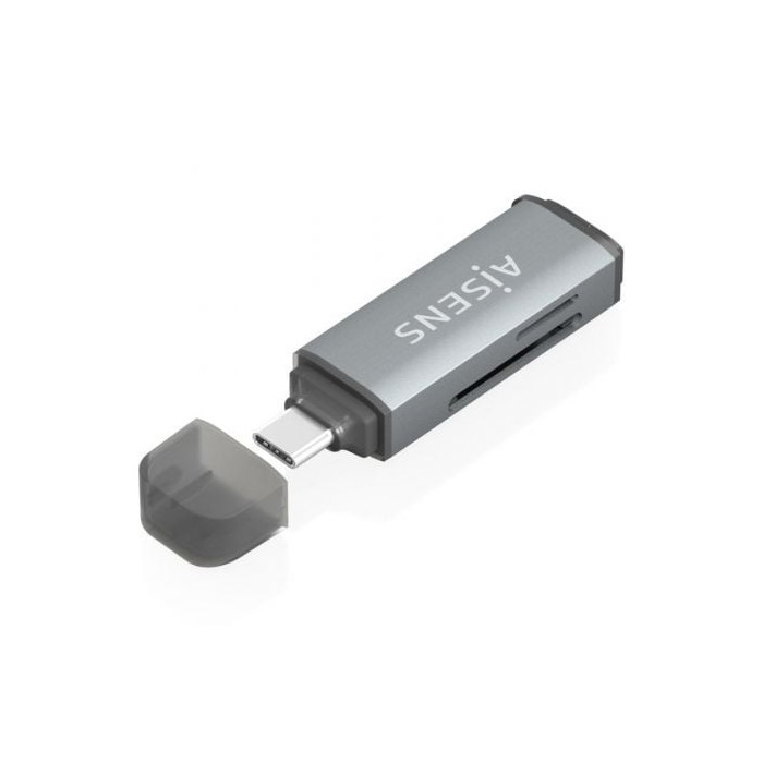 Lector de Tarjetas Externo Aisens ASCR-2C10-GR/ USB 3.1 | Lectores de Tarjetas