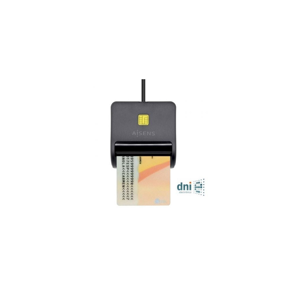 Lector de DNI Aisens ASCR-SN01-BK/ USB 2.0/ Negro | Lectores DNI