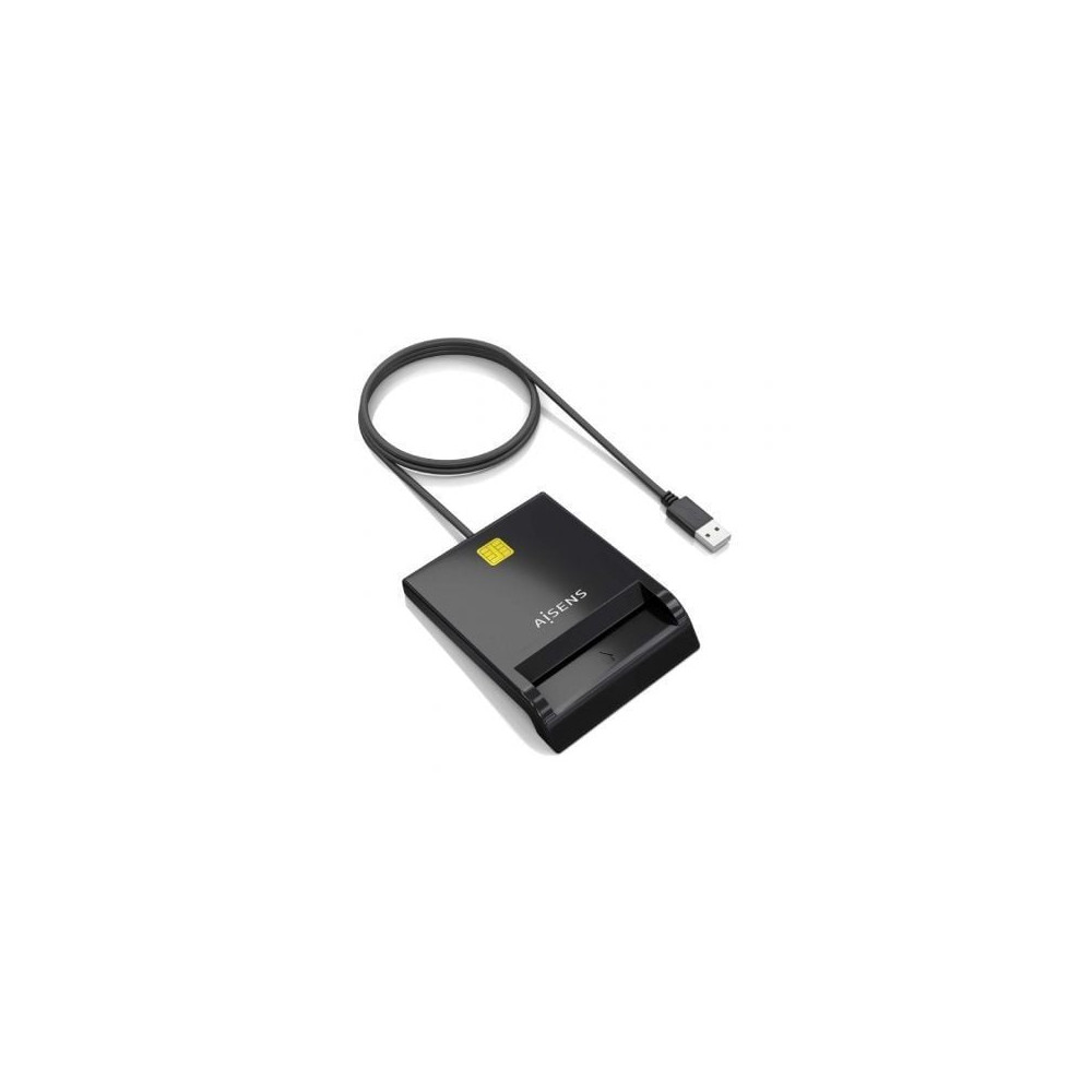 Lector de DNI y Tarjetas Aisens ASCR-SN06-BK/ USB 2.0/ Negro | Lectores DNI