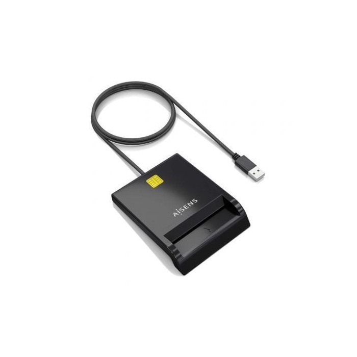 Lector de DNI y Tarjetas Aisens ASCR-SN06-BK/ USB 2.0/ Negro | Lectores DNI