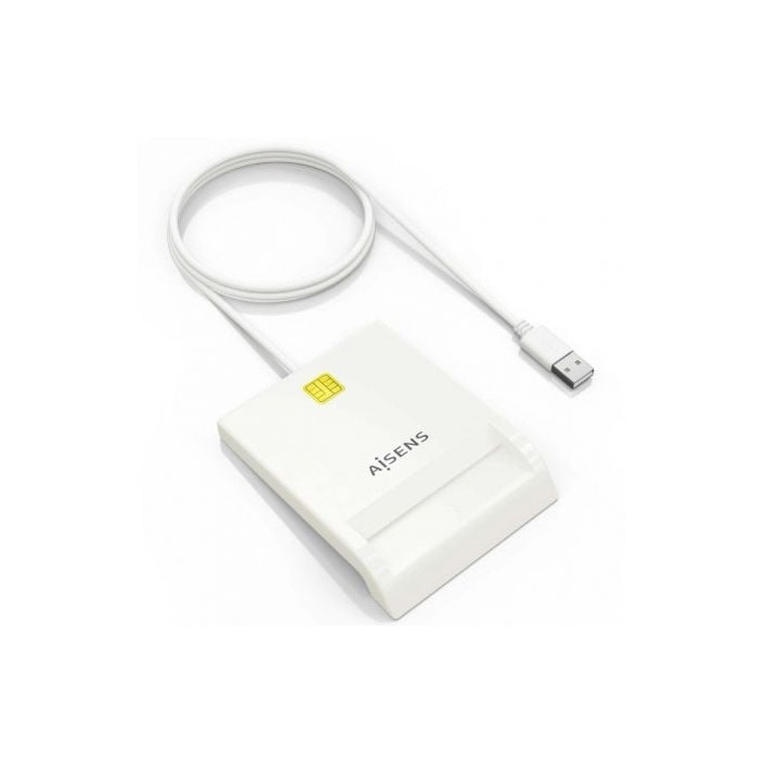 Lector de DNI y Tarjetas Aisens ASCR-SN07-W/ USB 2.0/ Blanco | Lectores DNI