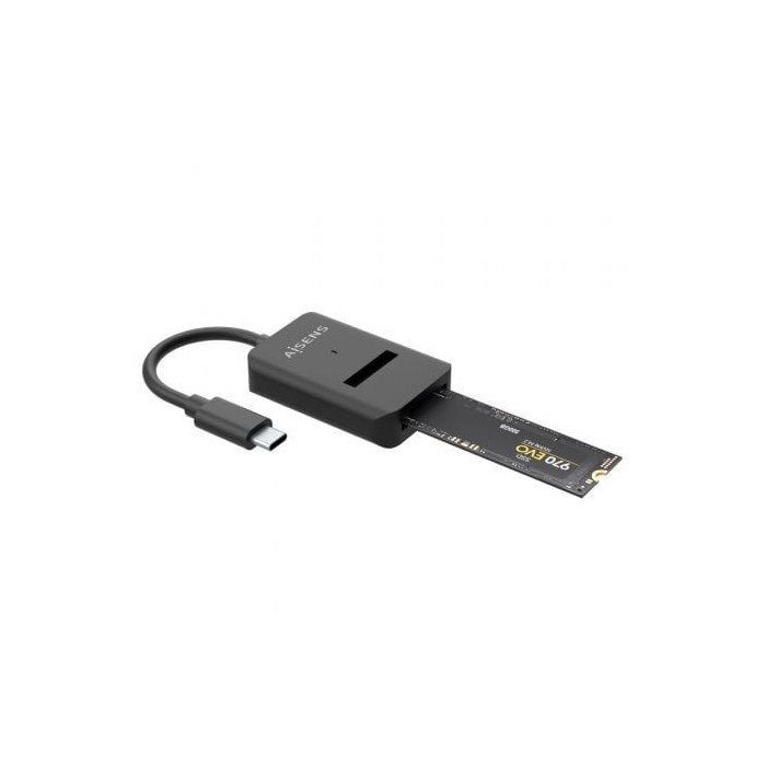 Dock USB Tipo-C para SSD M2 SATA/NVMe Aisens ASUC-M2D011-BK/ Negro | Cajas Externas