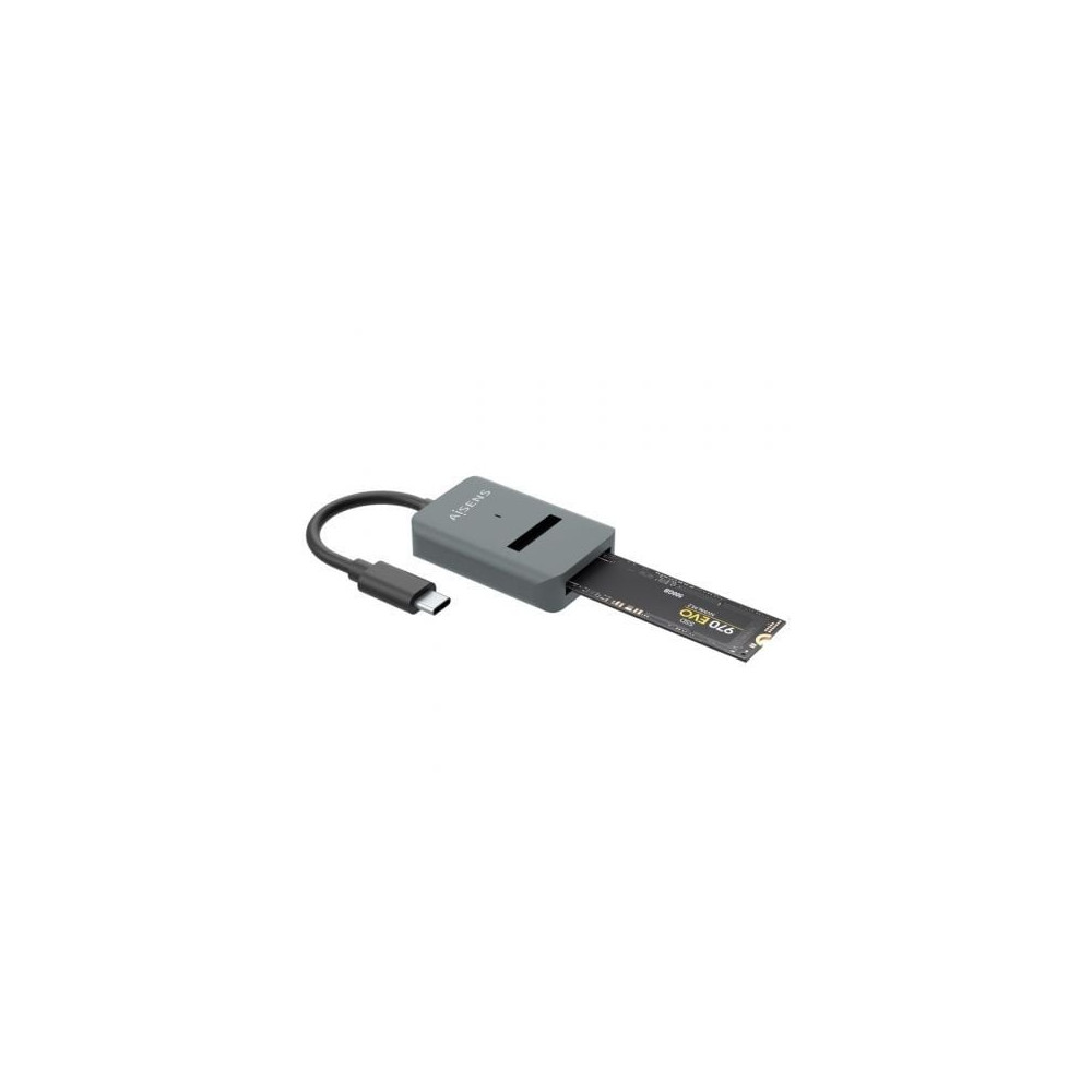 Dock USB Tipo-C para SSD M2 SATA/NVMe Aisens ASUC-M2D012-GR/ Gris | Cajas Externas