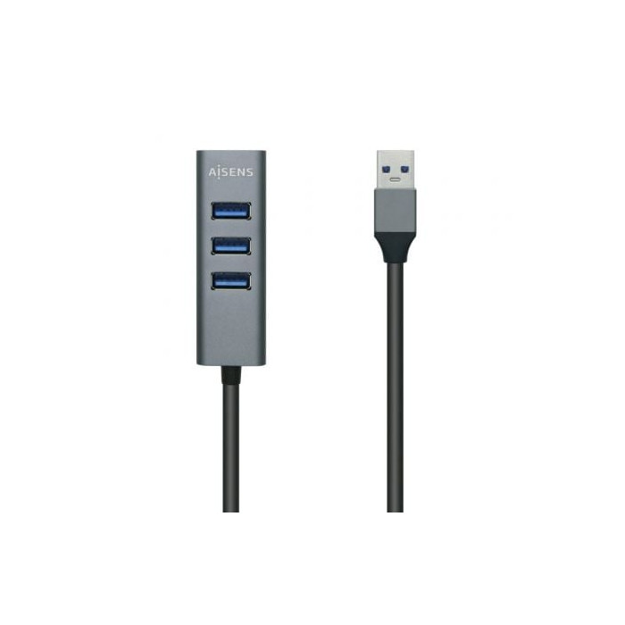 Hub USB 3.0 Aisens A106-0507/ 4xUSB/ Gris | Hubs USB