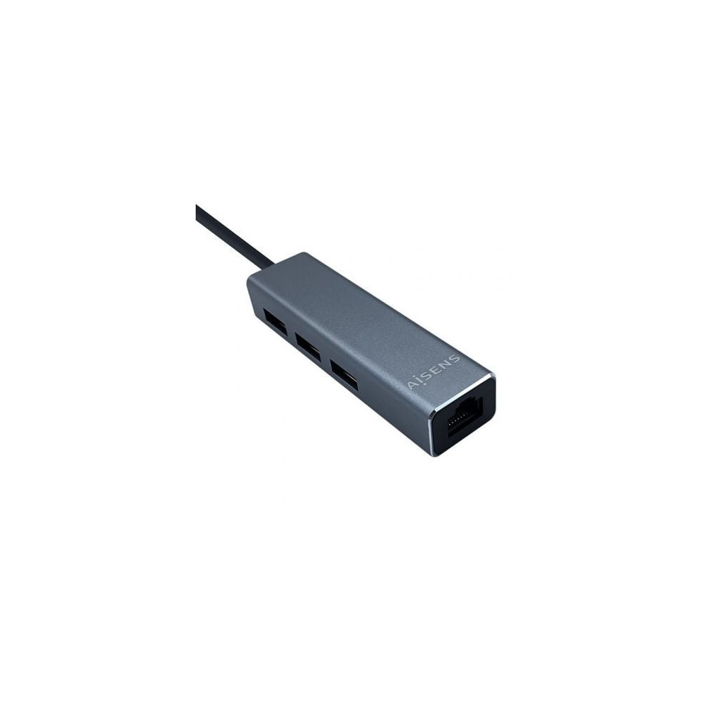 Hub USB Tipo-C Aisens A109-0396/ 3xUSB/ 1xRJ45/ Gris | Hubs USB