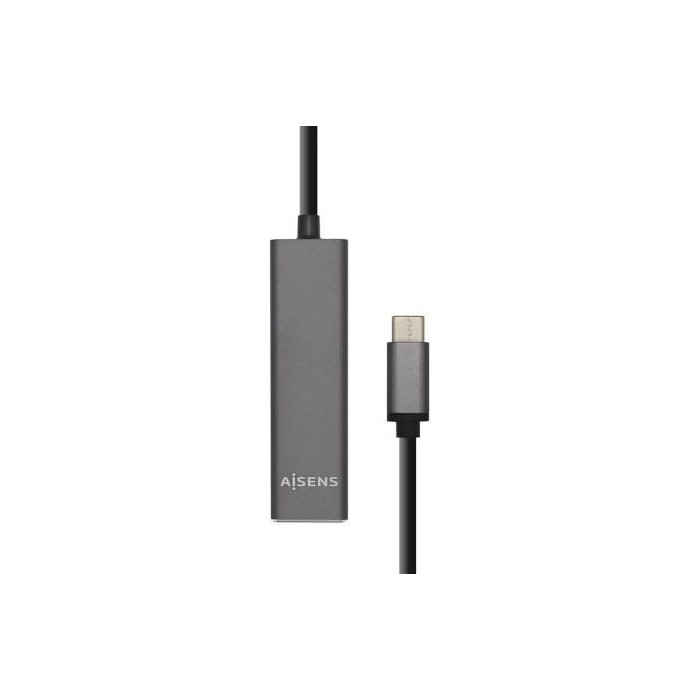 Hub USB Tipo-C Aisens A109-0403/ 4xUSB/ Gris | Hubs USB