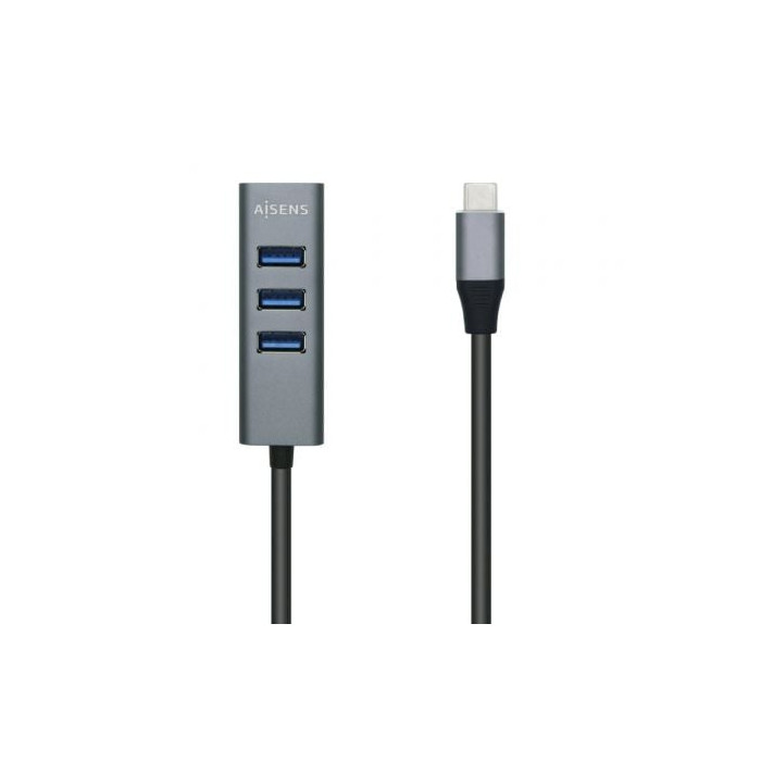 Hub USB Tipo-C Aisens A109-0508/ 4xUSB/ Gris | Hubs USB