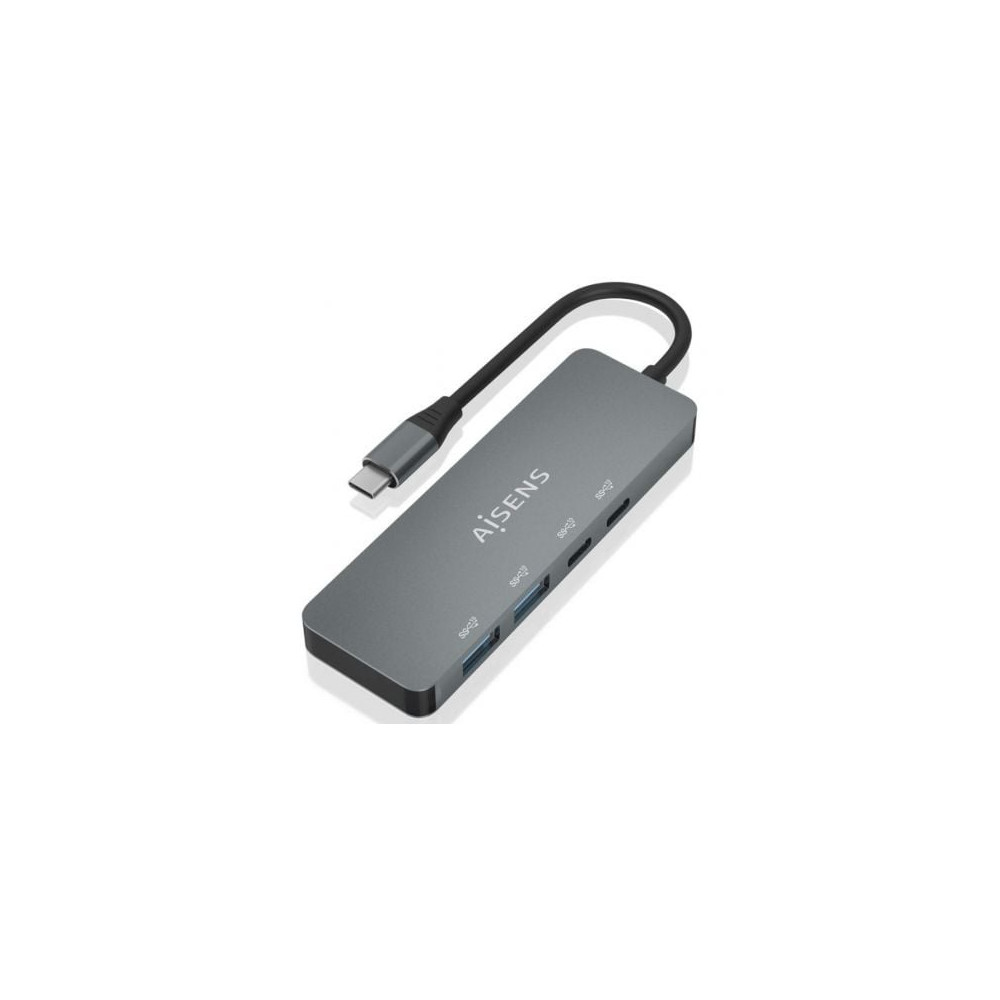 Hub USB Tipo-C Aisens A109-0694/ 2xUSB/ 2xUSB Tipo-C/ Gris | Hubs USB