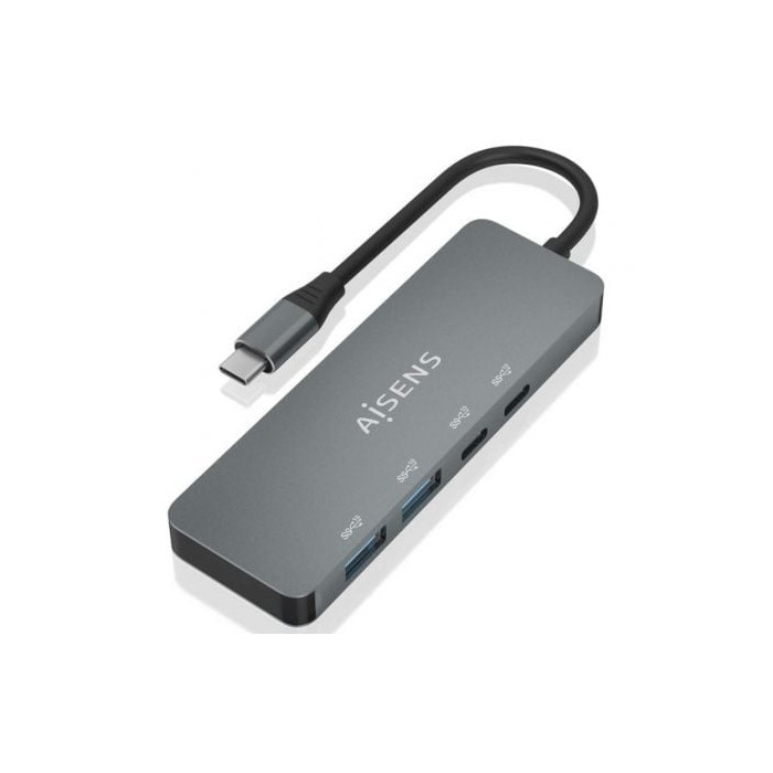 Hub USB Tipo-C Aisens A109-0694/ 2xUSB/ 2xUSB Tipo-C/ Gris | Hubs USB