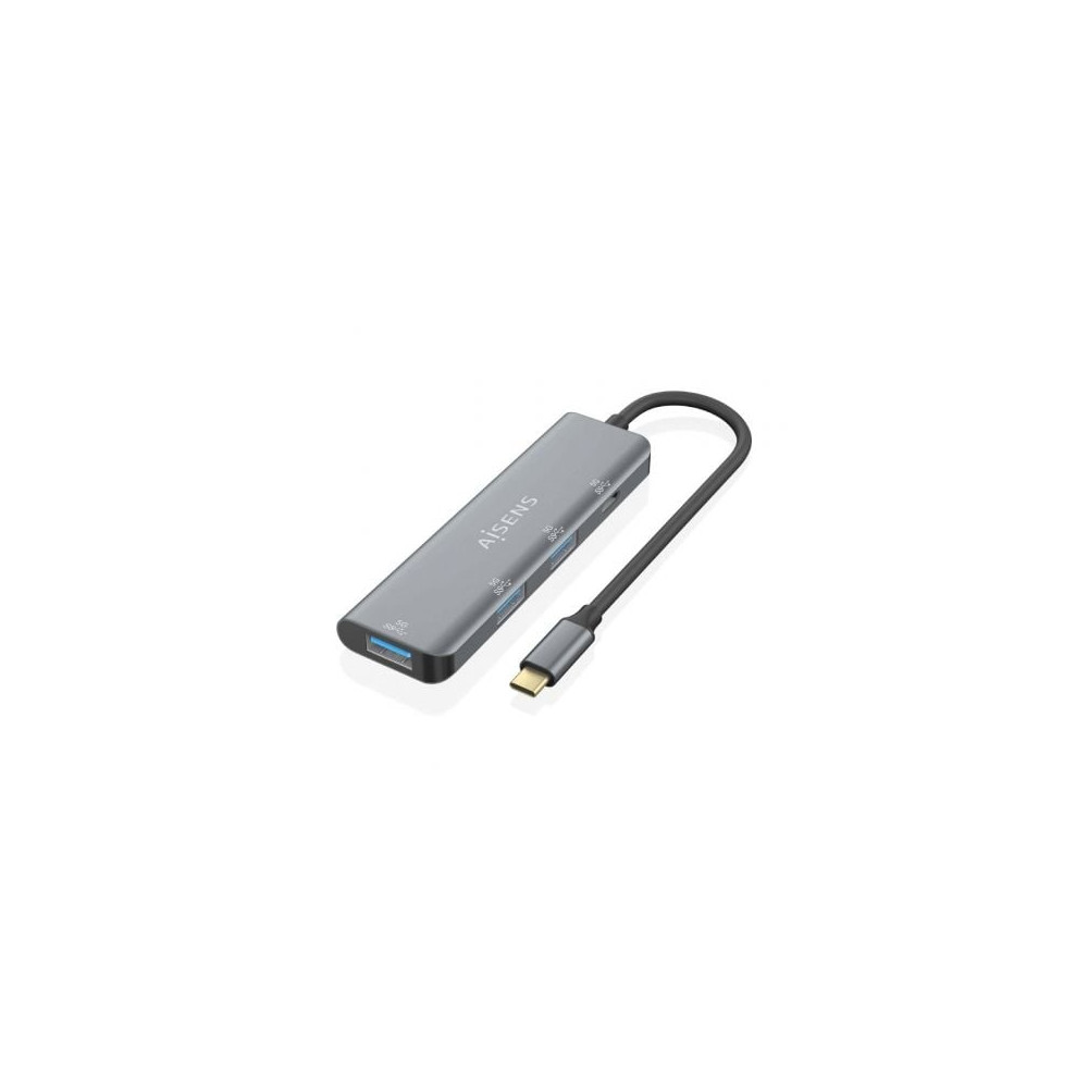 Hub USB Tipo-C Aisens A109-0762/ 3xUSB/ 1xUSB Tipo-C/ Gris | Hubs USB
