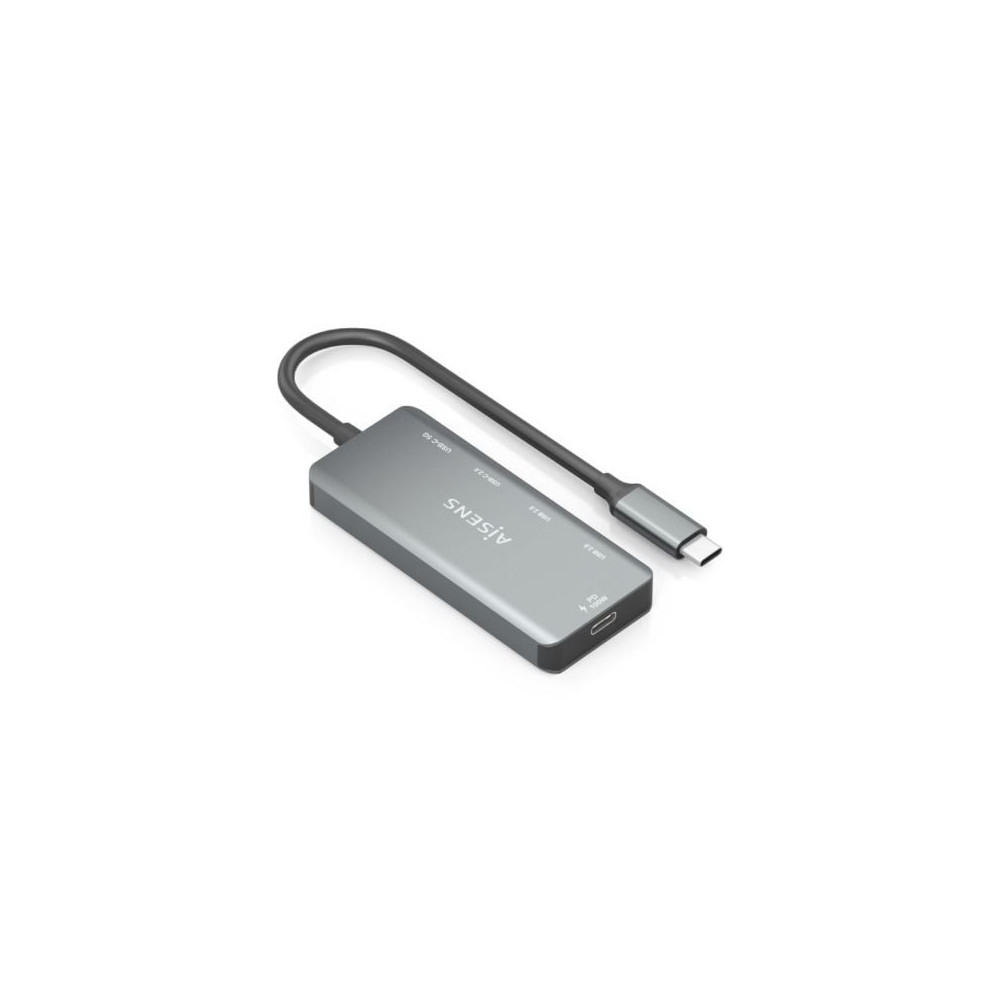 Hub USB Tipo-C Aisens A109-0946/ 2xUSB/ 2xUSB Tipo-C/ 1xUSB Tipo-C PD/ Gris | Hubs USB