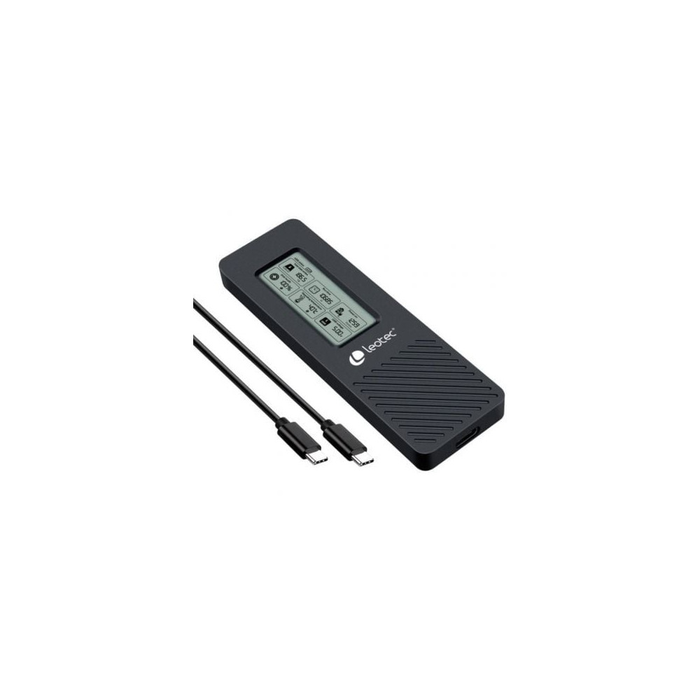 Caja Externa para Disco SSD M.2 NVMe Leotec LEM2EXT01/ USB 3.2/ con Pantalla LCD | Cajas Externas