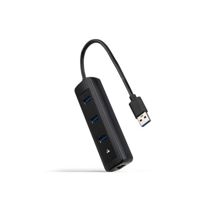 Hub USB 3.0 Nanocable 10.16.4604/ 3xUSB/ 1xRJ45/ Negro | Hubs USB