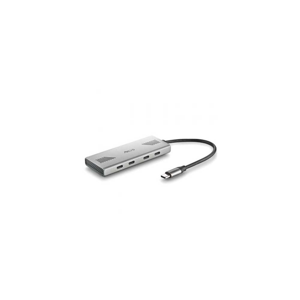 Hub USB Tipo-C NGS Wonder4-C/ 4xUSB Tipo-C/ Gris | Hubs USB